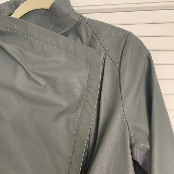 Bagatelle Leather Jacket Gray Size Medium - Picture 4 of 8